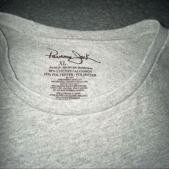 Panama Jack Grey Graphic Tee Sz XL Cotton Blend - Picture 9 of 10